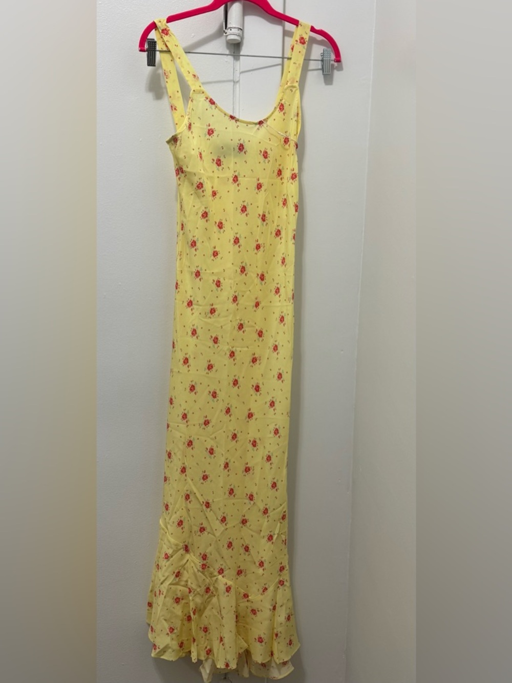 Yellow Floral Maxi Slip Dress